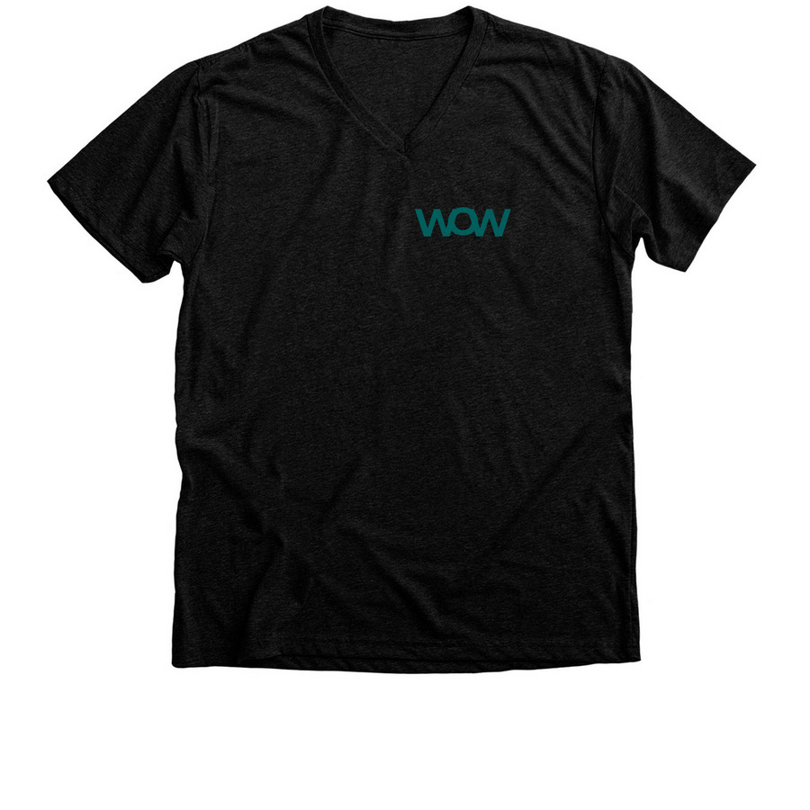 Worth Over Worry Project, a Black Heather Premium V-Neck Tee