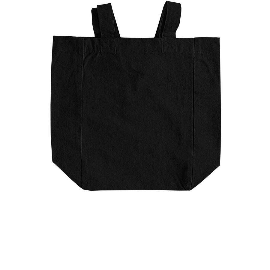 to love is to listen Tote, a Black Recycled Cotton Tote Bag (back-view)