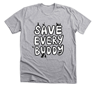 Saving Every Buddy - 1 Year Later, a Athletic Heather Premium Unisex Tee