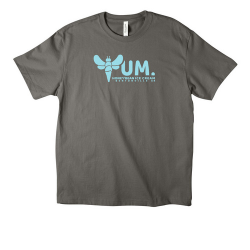 Yum shirt design - blue, a Asphalt Unisex Heavyweight Tee