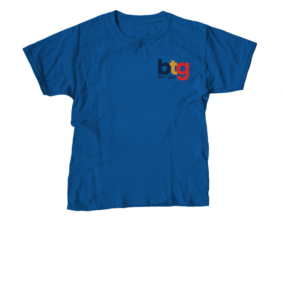 BTG - Shining Since 1942, a Royal Blue Youth Unisex Tee