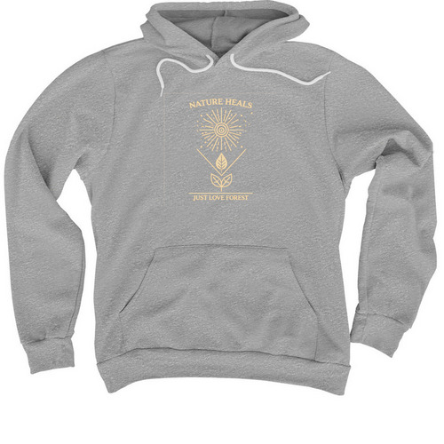Just Love Forest Nature Heals, a Athletic Heather Premium Pullover Hoodie