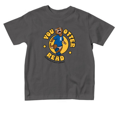 You Otter Read Toddler Tee, a Charcoal Toddler Tee