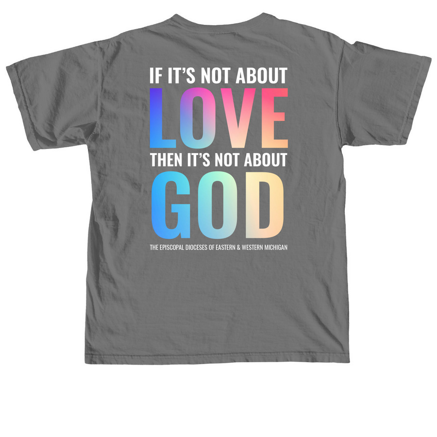 2024 Pride Shirt, a Grey Comfort Colors Unisex Tee (back-view)