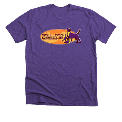 Soul Dog Rescue, a Heather Team Purple Premium Unisex Tee