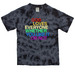 god loves everyone, a Black Youth Crystal Tie Dye Tee