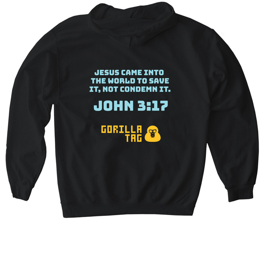 Gorilla Tag Church Merch, a Black Gildan Softstyle Pullover Hoodie (back-view)
