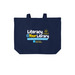 Literacy @ Your Library, a River Blue Navy Cotton Canvas Tote Bag
