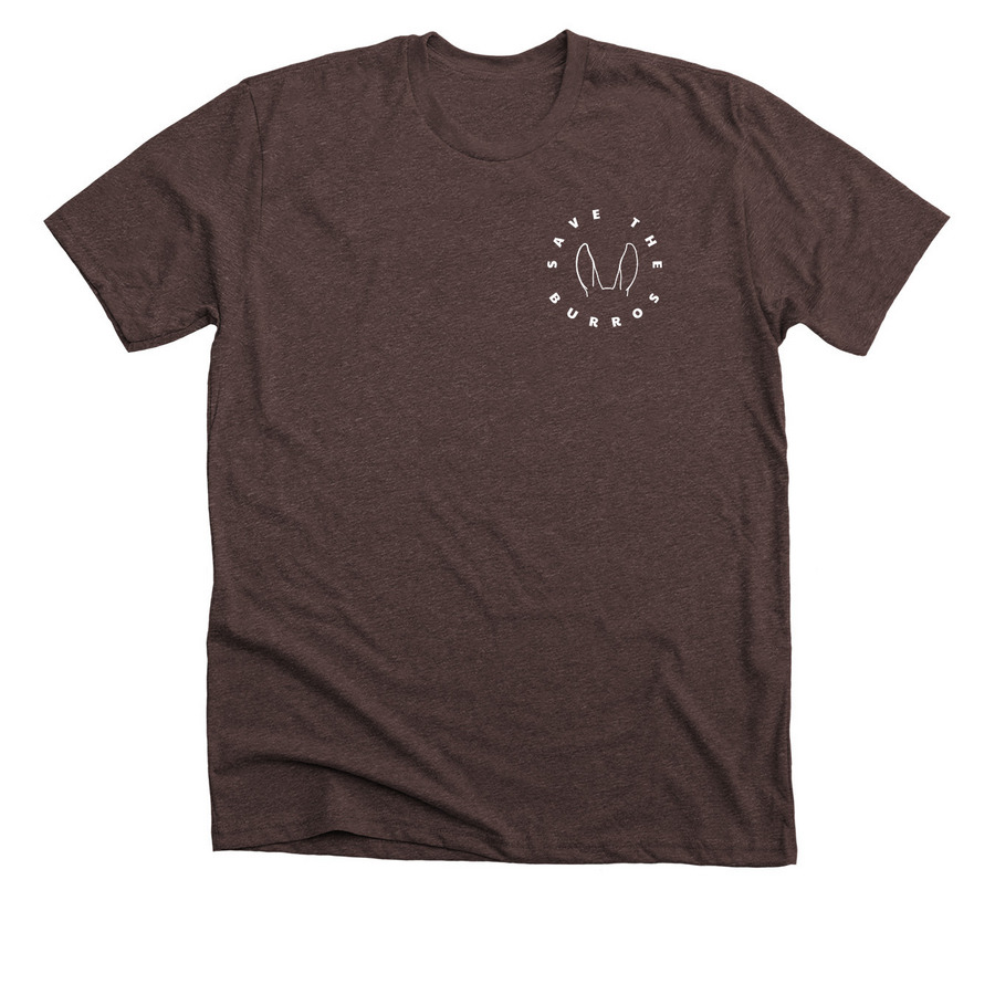 AWHC: &nbsp;Save the Burros Circle, a Heather Brown Premium Unisex Tee
