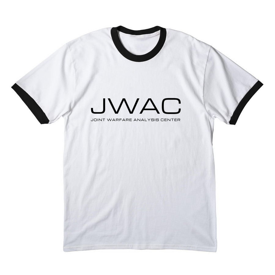 JWAC Short Sleeve Shirts (Light), a White/ Jet Black Cotton Ringer Tee