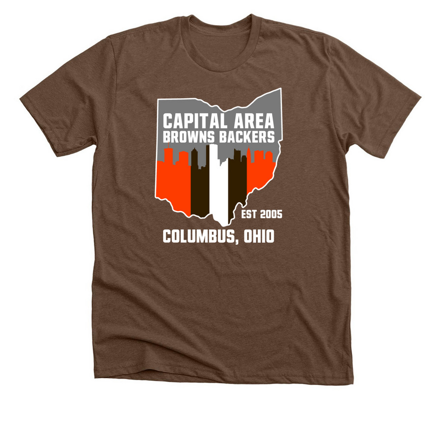 Classic CABB Logo, a Heather Brown Premium Unisex Tee