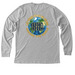 Spelling to Communicate Earth Day&nbsp;, a Athletic Heather Premium Long Sleeve Tee (back-view)