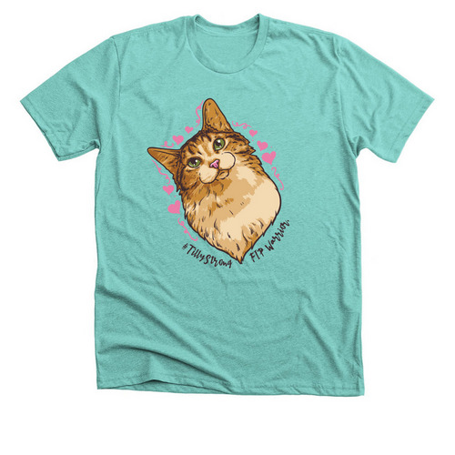 #TillyStrong, a Heather Sea Green Premium Unisex Tee