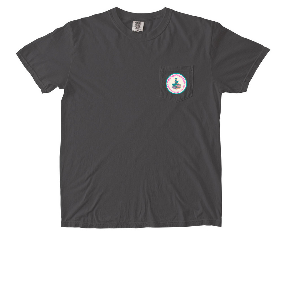 The Nonbinarian Comrade, a Pepper Comfort Colors Pocket Tee