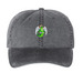 Shack Angel Cap, a Black Printed Pigment Dye Baseball Cap