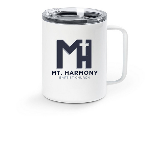 Travel Mug, a White Stainless Steel Travel Mug
