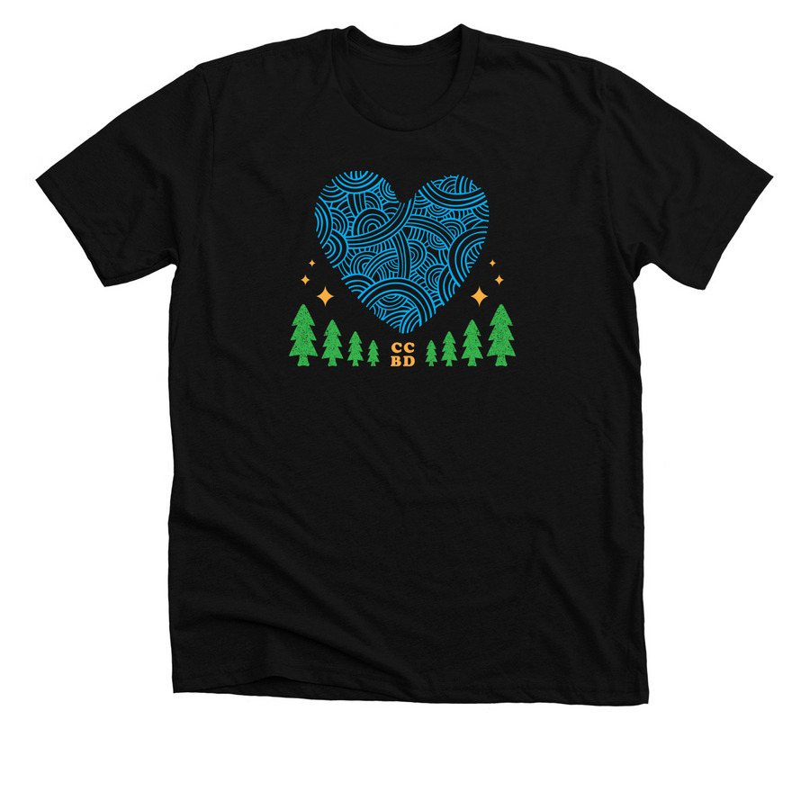 CCBD Heart, a Solid Black Blend Premium Unisex Tee