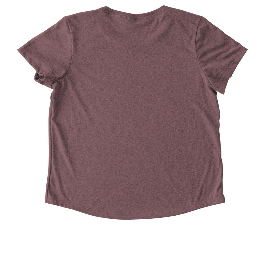 Equal Edges Skate Mom, a Vintage Rose Allmade Eco Triblend Women?s Scoop Neck Tee (back-view)