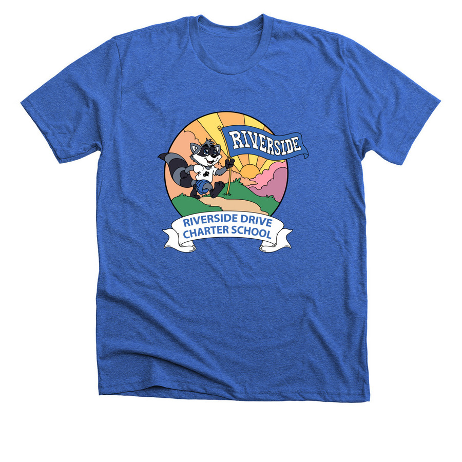 Riverside Rocks! (Kid and Adult sizes), a Heather True Royal Premium Unisex Tee