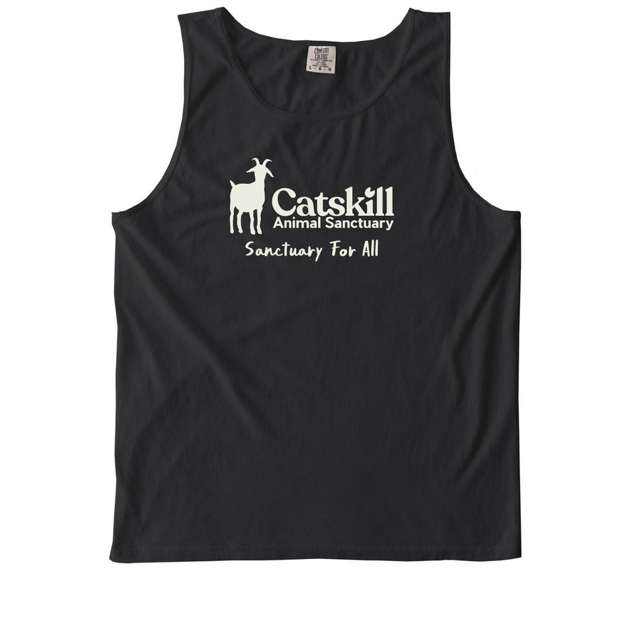Ivory CAS Logo Tank Top, a Black Comfort Colors Tank Top
