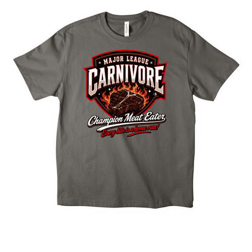 MAJOR LEAGUE CARNIVORE, a Asphalt Unisex Heavyweight Tee