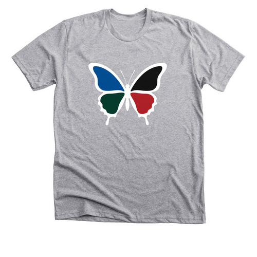 WUBRG Sky Butterfly T-Shirt, a Athletic Heather Premium Unisex Tee