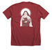 St. Therese 2022, a Heather Canvas Red Premium Unisex Tee (back-view)