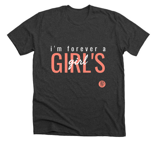 Forever a Girl's Girl, a Dark Grey Heather Premium Unisex Tee