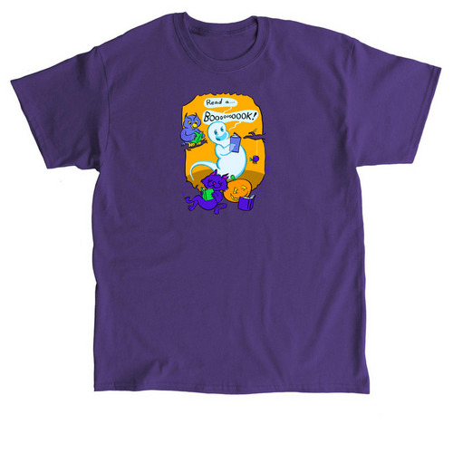 Read a Boooooook!, a Purple Classic Unisex Tee