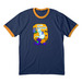 Read a Boooooook!, a Navy/ Gold Cotton Ringer Tee