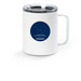 Cassiopeia Books Merch, a White Stainless Steel Travel Mug