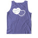 Oahu SPCA Hearts- The Cool Colors, a Violet Comfort Colors Tank Top (back-view)