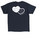 Oahu SPCA Hearts- The Cool Colors, a Navy Classic Unisex Tee (back-view)