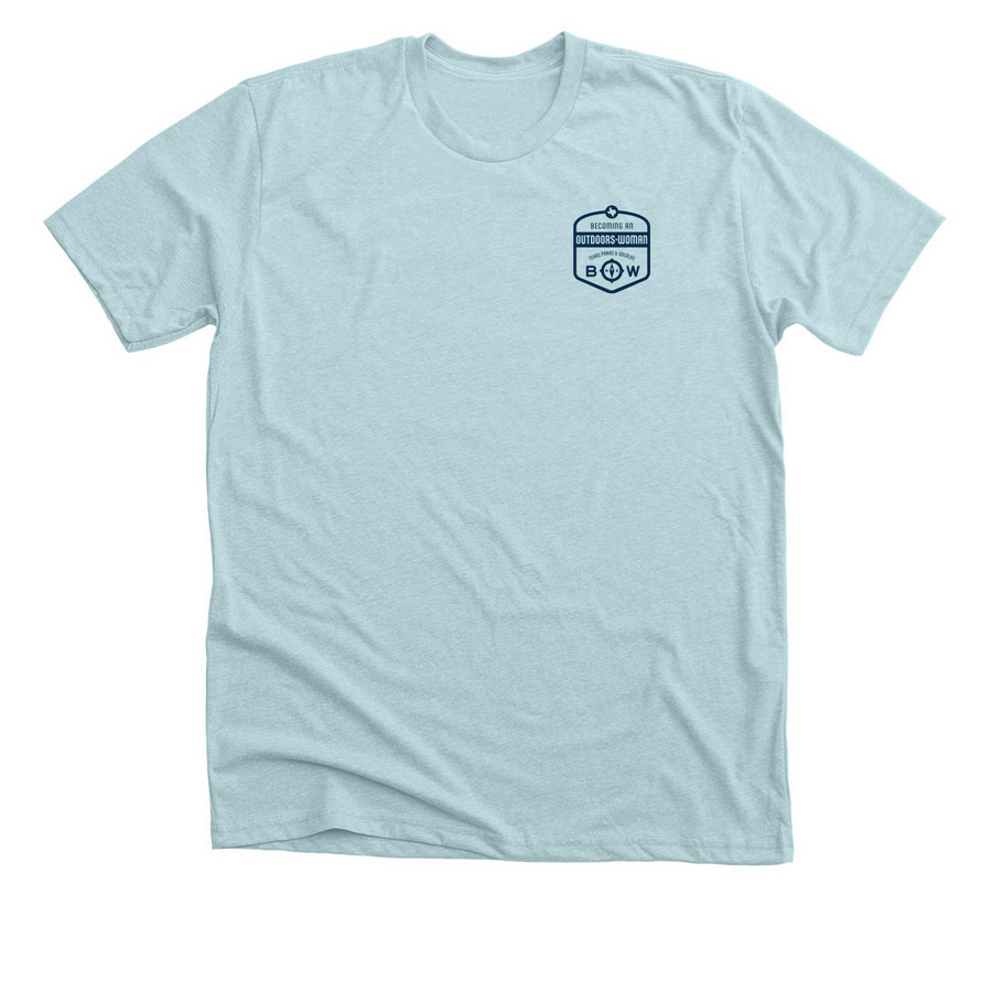 Fall 2026 BOW, a Heather Ice Blue Premium Unisex Tee