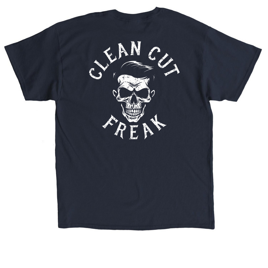 Distressed FWTS Male, a Navy Classic Unisex Tee (back-view)