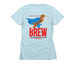 Hero Dog - Back Design, a Ice Blue Women's Slim Fit Tee (back-view)