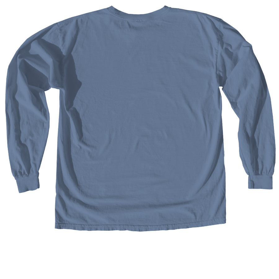 Classic Beloved Shirt, a Blue Jean Comfort Colors Long Sleeve Tee (back-view)