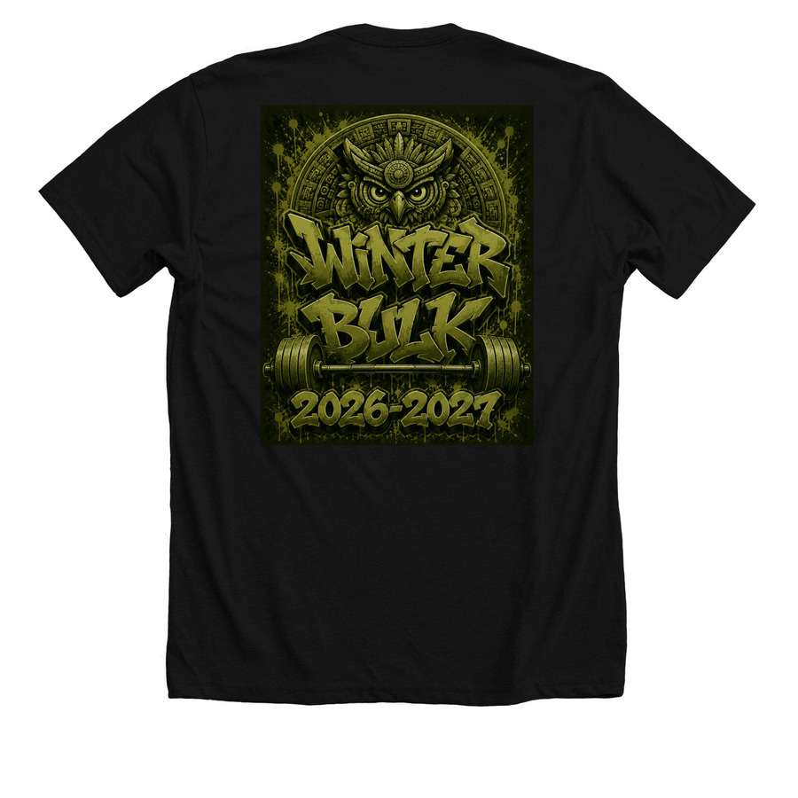 WINTER BULK 2026-2027, a Solid Black Blend Premium Unisex Tee (back-view)