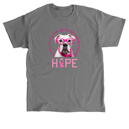 RED DIRT BOXER BREAST CANCER AWARENESS MONTH&nbsp;, a Charcoal Classic Unisex Tee