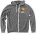 Grand Canyon Wolf Recovery Project logo merch, a Deep Heather Zip Up Hoodie