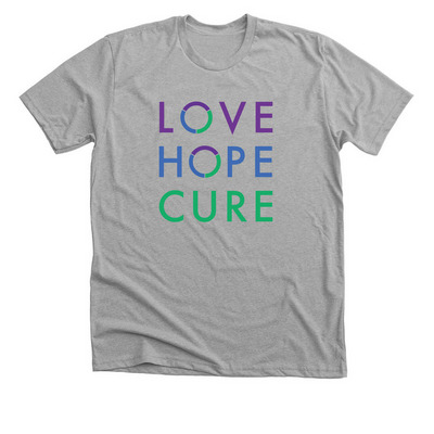 LOVE HOPE CURE, a Athletic Heather Premium Unisex Tee