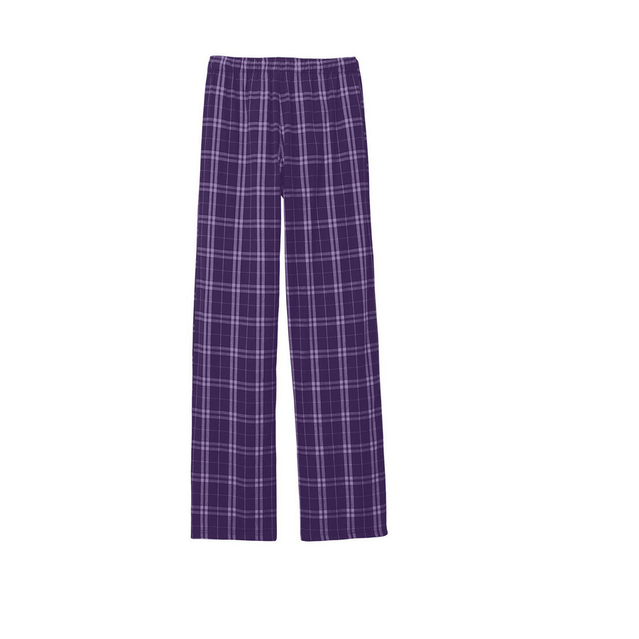 JDIVA purple lounge pants, a Purple/ White Flannel Pajama Pant (back-view)