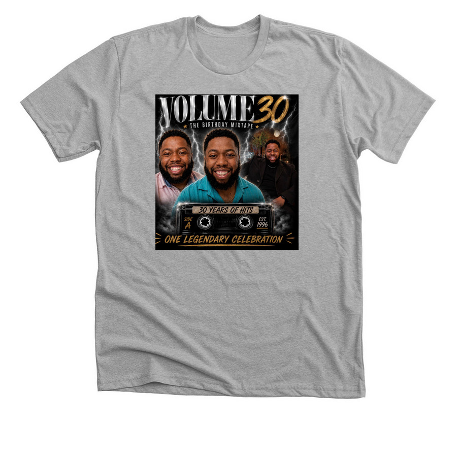 Dee's 30th Birthday Cookout!, a Athletic Heather Premium Unisex Tee