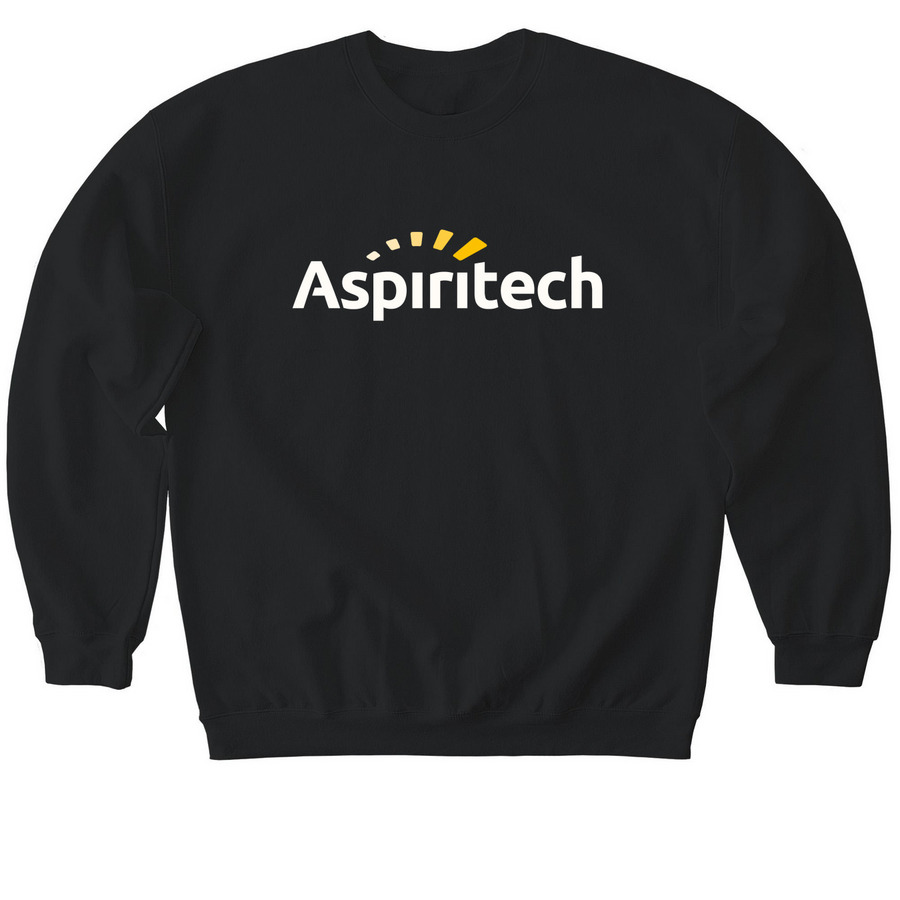 Aspiritech Logo Sweatshirt, a Black Softstyle Crewneck Sweatshirt