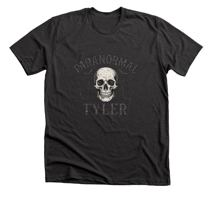 Paranormal Tyler?s Death Mark, a Dark Grey Heather Premium Unisex Tee