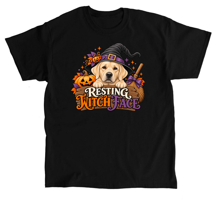Halloween Resting Witch Yellow, a Black Classic Unisex Tee
