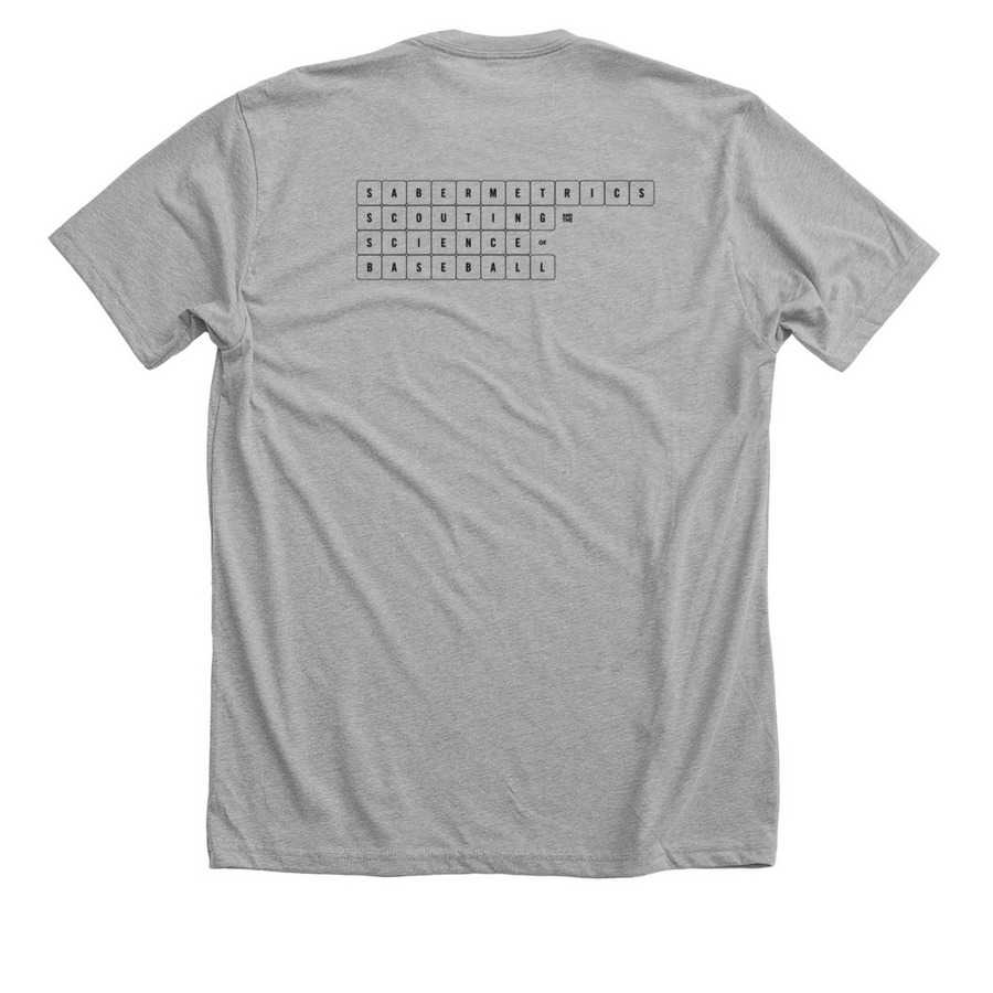 Periodic Table of Stats, a Athletic Heather Premium Unisex Tee (back-view)