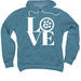 LOVE TLC, a Heather Deep Teal Premium Pullover Hoodie