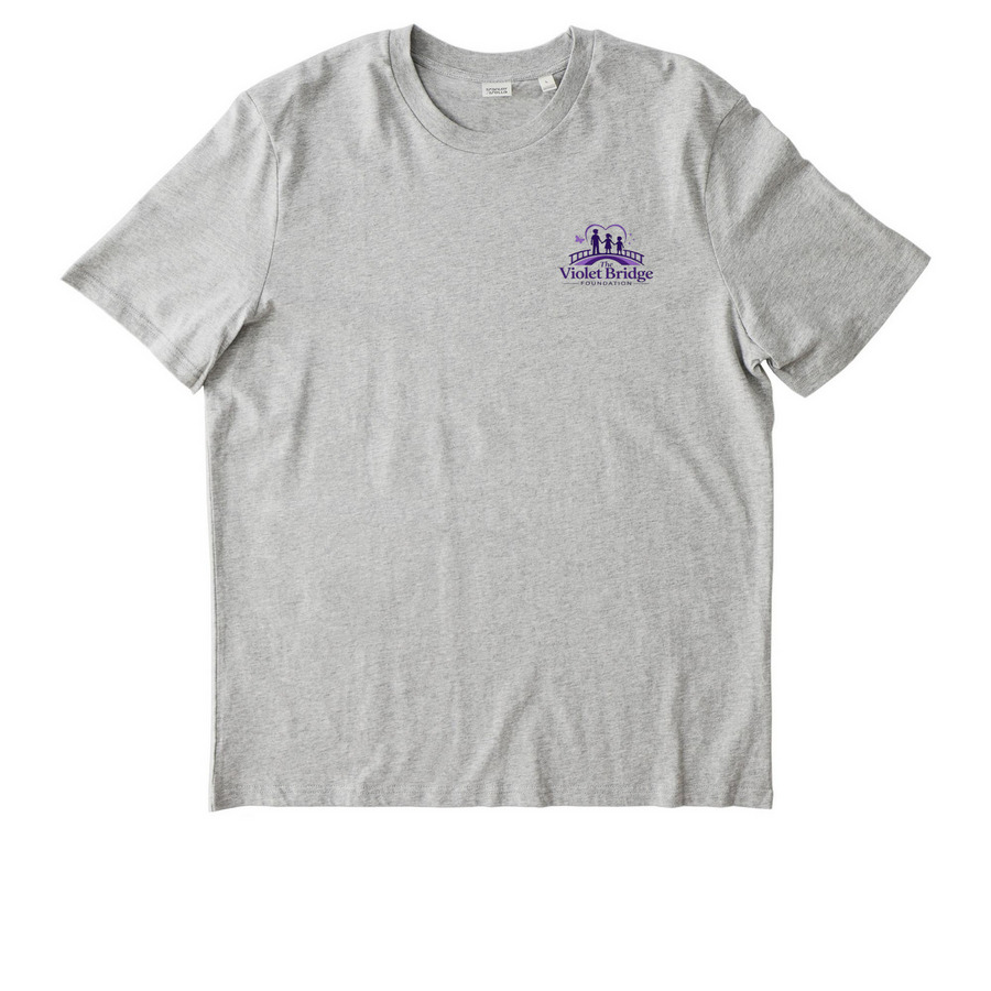 "Violet Bridge" - Purple Heart by Holden, a Cool Heather Grey Stanley/Stella Unisex Creator 2.0 Tee