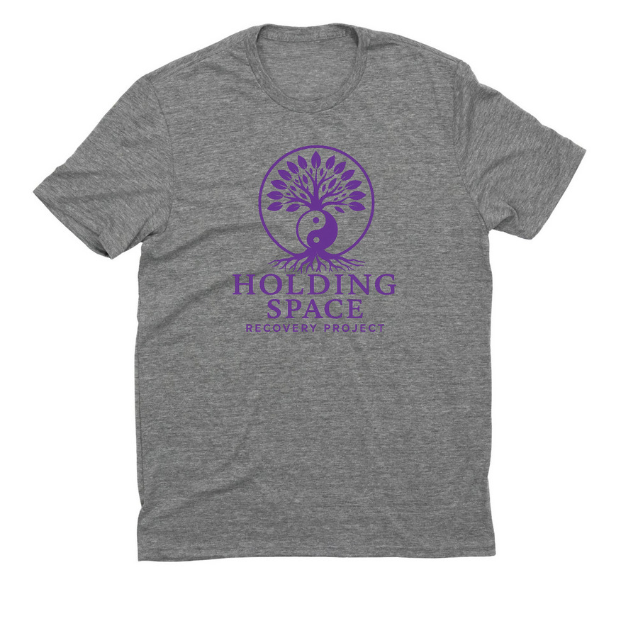 Logo Apparel Large, a Aluminum Grey Allmade Eco Triblend Unisex Tee